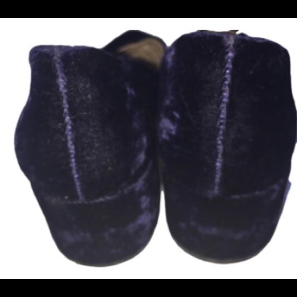 🌷Zara Midnight Blue Velvet Chunky Heel Pump 39🌷 - Picture 6 of 13